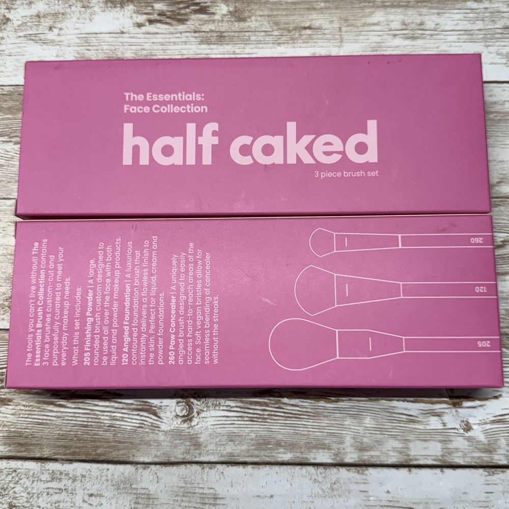 Lot Of 2 Half caked The Essentials: Face Collection high end makeup brushes